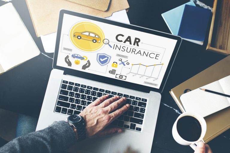 Car Insurance on laptop