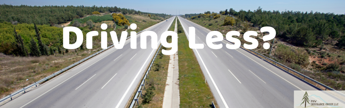 Driving Less? Image of empty highway.